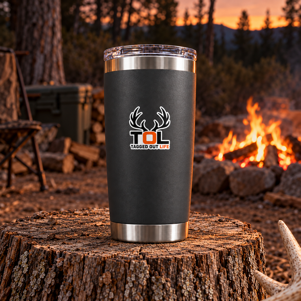 Tagged Out Life TOL Logo Sticker – Hunter Orange Edition