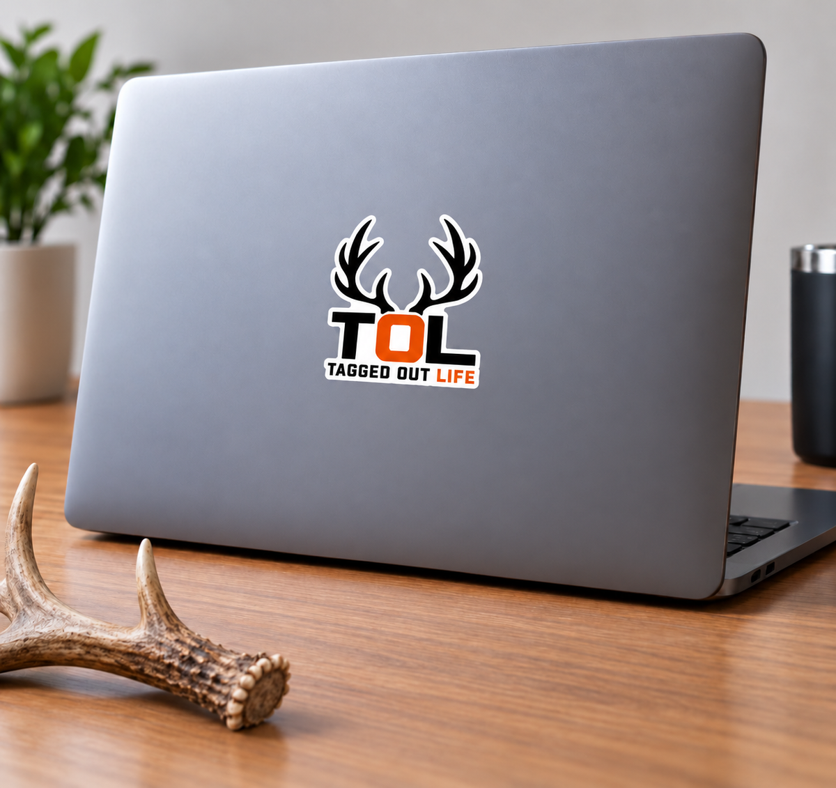 Tagged Out Life TOL Logo Sticker – Hunter Orange Edition